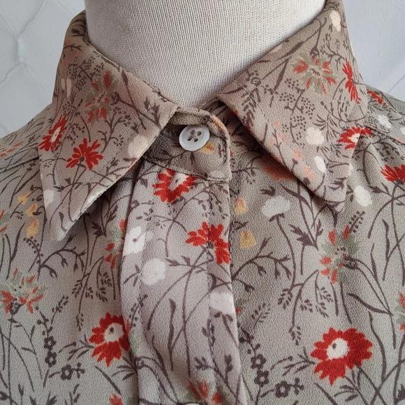 Vintage Skirt Set • Tan Floral • by Evan Picone / Size 6 Petite - Picture 10 of 11